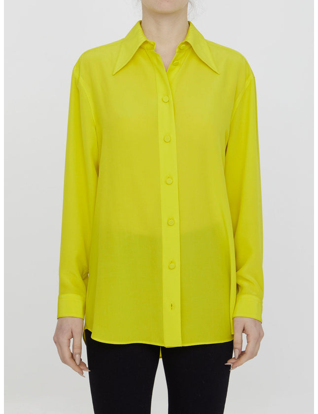 Gucci Yellow Silk Shirt - Ellie Belle