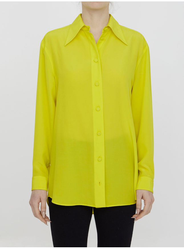 Gucci Yellow Silk Shirt - Ellie Belle