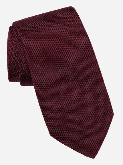 Elizabetta Foresta Silk Grenadine Tie - Burgundy
