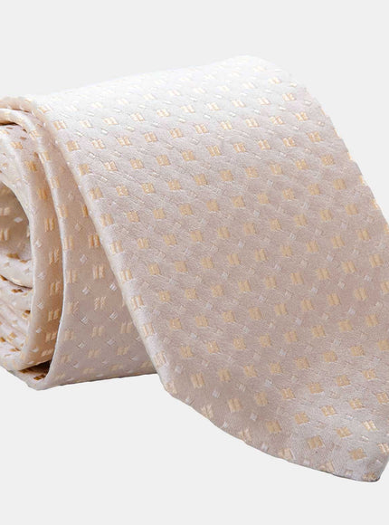 Elizabetta Barbera Silk Jacquard Tie - Champagne