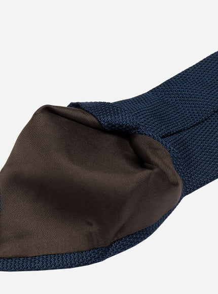 Elizabetta Foresta Silk Grenadine Tie - Navy