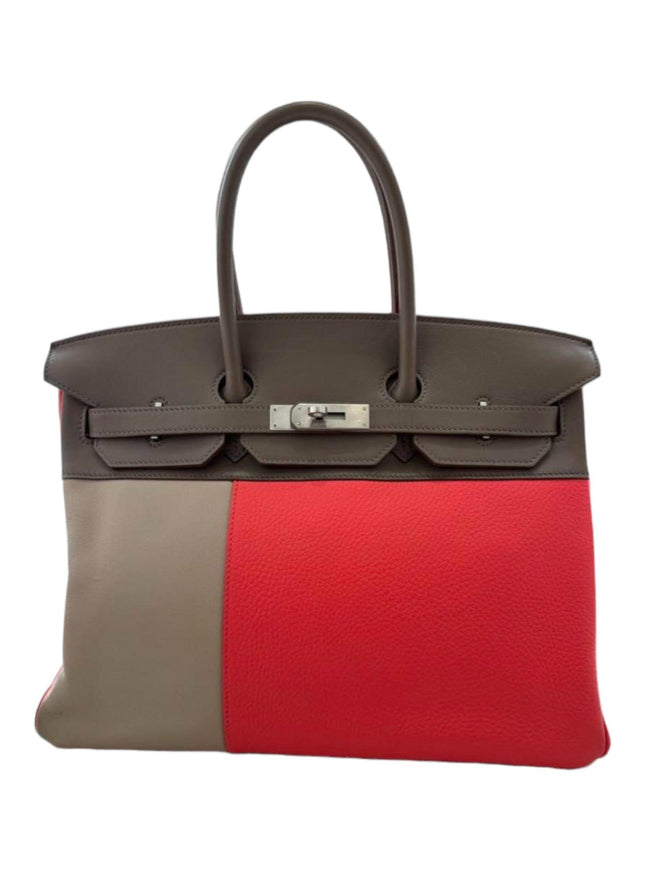 Hermès Limited Edition Birkin Cascade 35 Tricolor Palladium Hardware - Ellie Belle