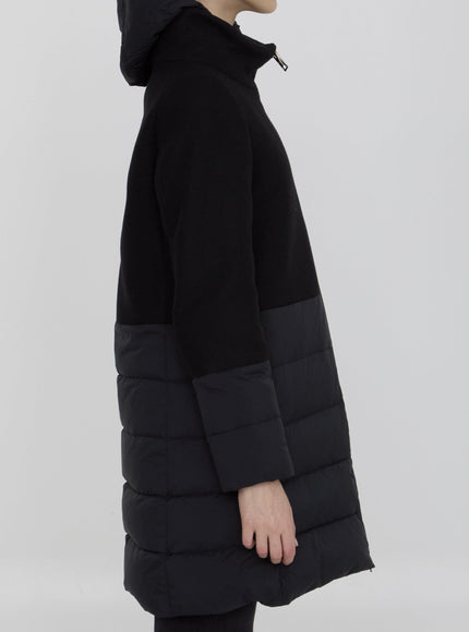 Herno Diagonal Wool Mixed Media Coat - Ellie Belle