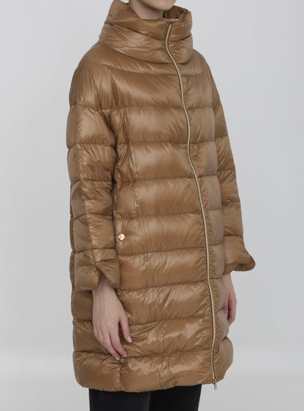 Herno Down Jacket In Nylon Beige - Ellie Belle