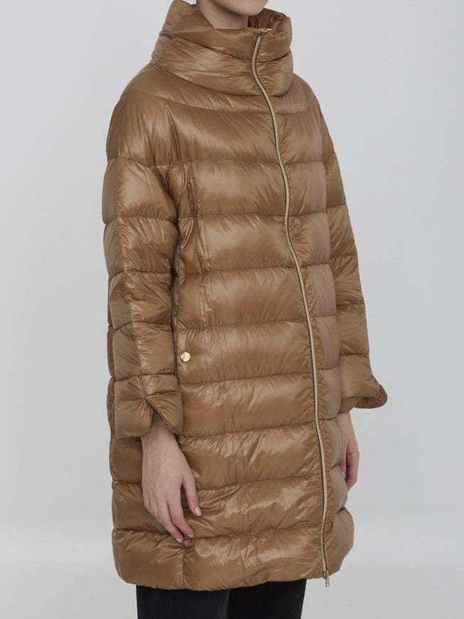 Herno Down Jacket In Nylon Beige - Ellie Belle