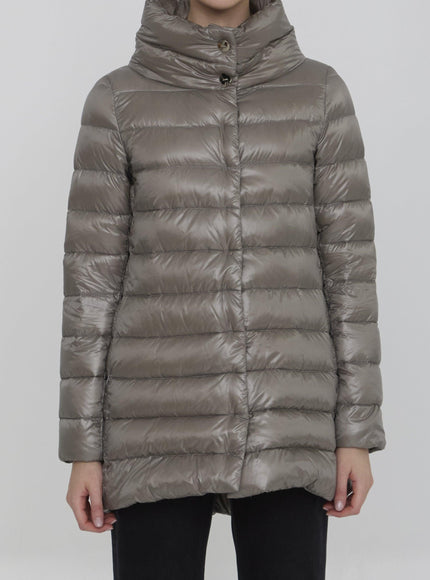 Herno Down Jacket In Nylon Gray - Ellie Belle