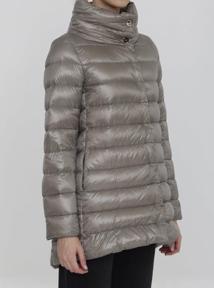 Herno Down Jacket In Nylon Gray - Ellie Belle