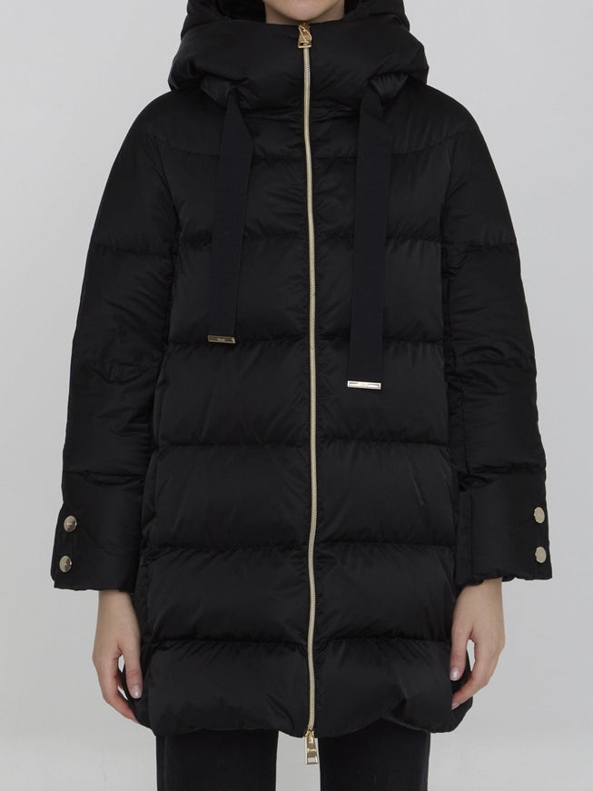 Herno Down Puffer Coat In Black - Ellie Belle