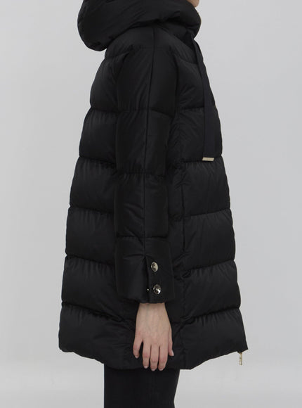 Herno Down Puffer Coat In Black - Ellie Belle