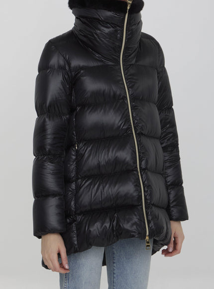 Herno Padded Down Ultralight Jacket In Black - Ellie Belle