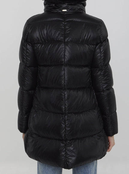 Herno Padded Down Ultralight Jacket In Black - Ellie Belle