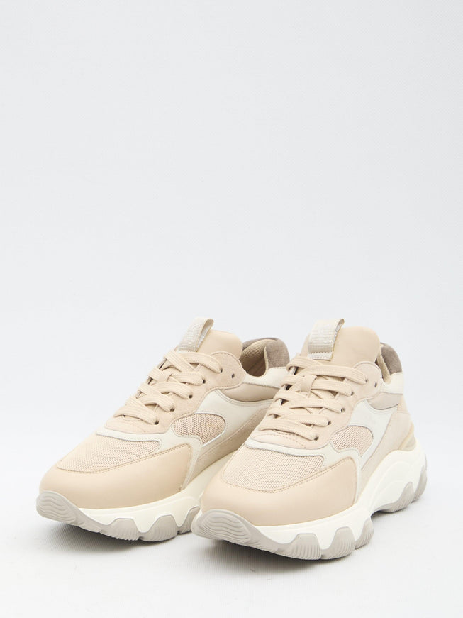 Hogan Hyperactive Sneakers in Beige - Ellie Belle