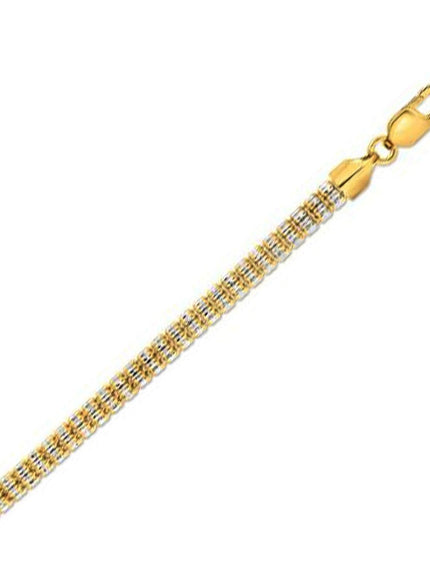 Ice Barrel Chain Bracelet in 14k Yellow Gold (4.25 mm) - Ellie Belle