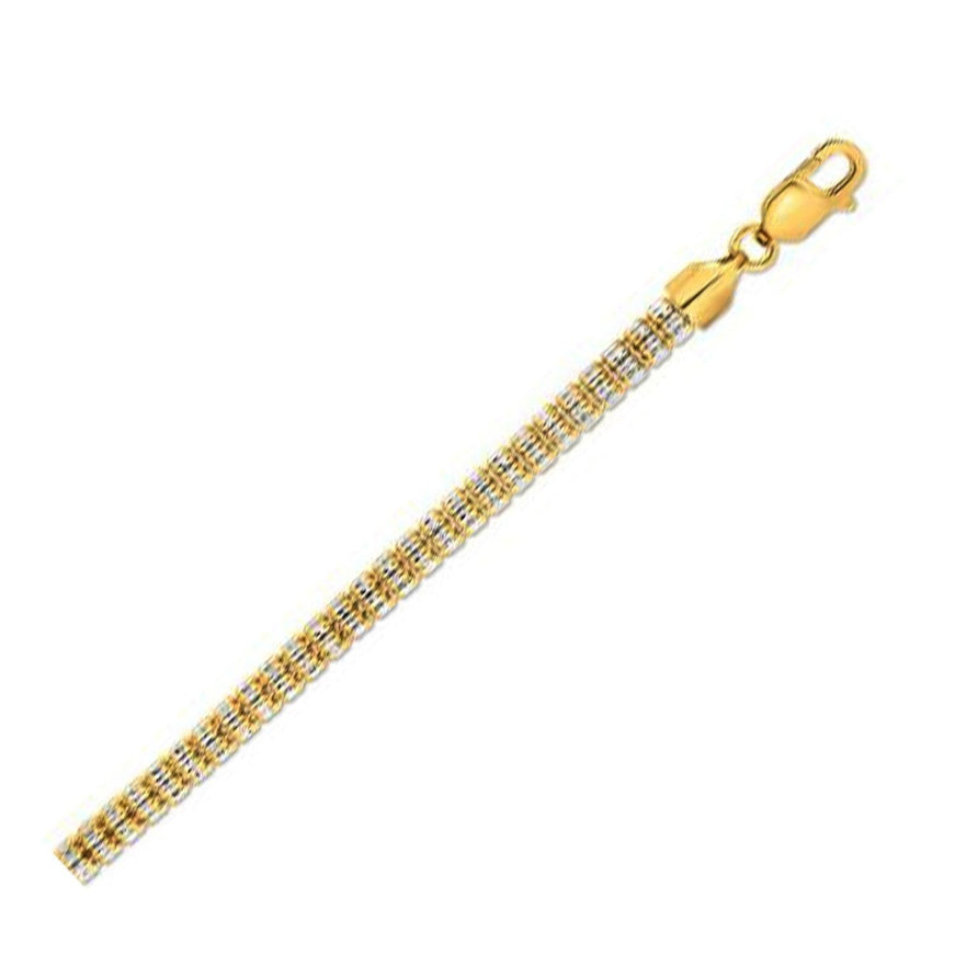 Ice Barrel Chain Bracelet in 14k Yellow Gold (4.25 mm) - Ellie Belle