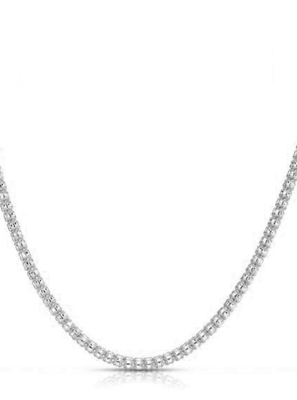 Ice Barrel Chain in 14k White Gold (3.1 mm) - Ellie Belle