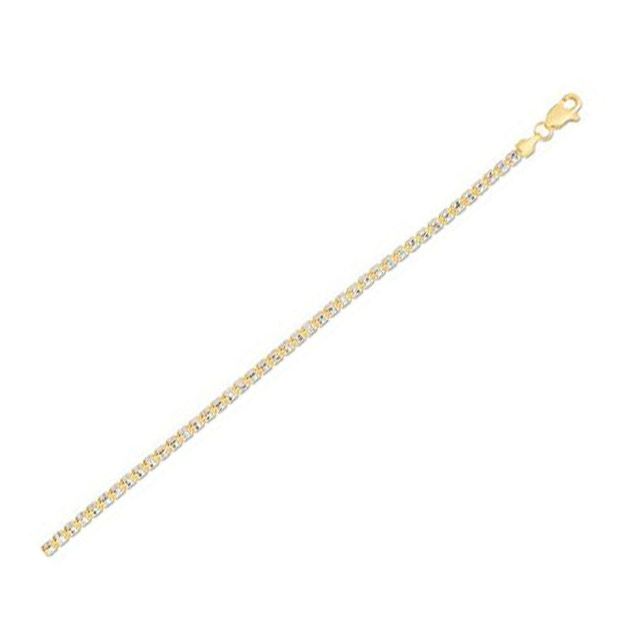 Ice Barrel Chain in 14k Yellow Gold (2.7 mm) - Ellie Belle