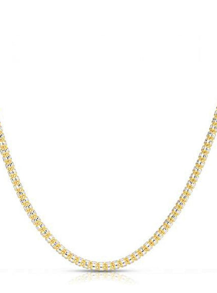 Ice Barrel Chain in 14k Yellow Gold (3.1 mm) - Ellie Belle