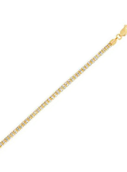 Ice Barrel Chain in 14k Yellow Gold (3.2 mm) - Ellie Belle