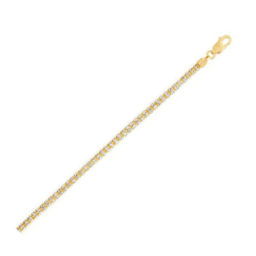 Ice Barrel Chain in 14k Yellow Gold (3.2 mm) - Ellie Belle