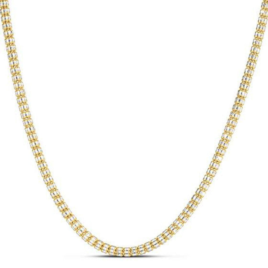 Ice Barrel Chain in 14k Yellow Gold (3.2 mm) - Ellie Belle