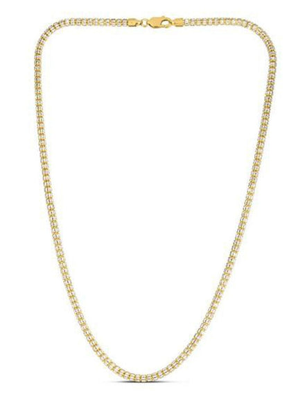 Ice Barrel Chain in 14k Yellow Gold (3.2 mm) - Ellie Belle