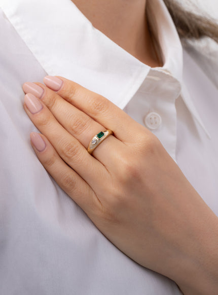 Zoe Lev Birthstone and Diamond Dome Ring