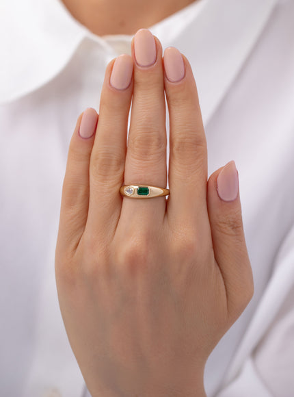 Zoe Lev Birthstone and Diamond Dome Ring