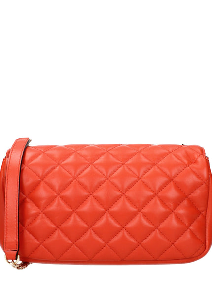 Versace Quilted Medusa Small Chain Shoulder Bag in Orange