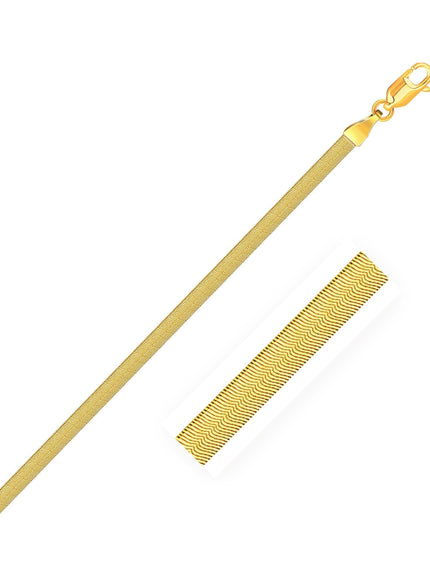 Imperial Herringbone Chain in 10k Yellow Gold (2.8 mm) - Ellie Belle