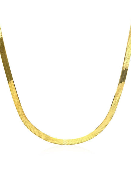 Imperial Herringbone Chain in 10k Yellow Gold (2.8 mm) - Ellie Belle