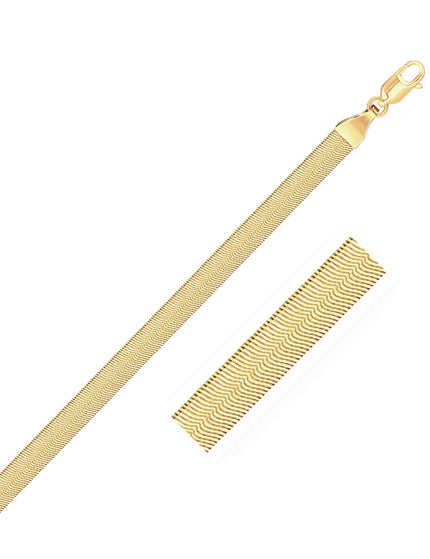 Imperial Herringbone Chain in 10k Yellow Gold (3.8 mm) - Ellie Belle