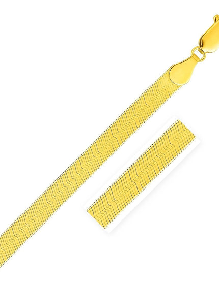 Imperial Herringbone Chain in 10k Yellow Gold (4.6 mm) - Ellie Belle