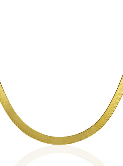 Imperial Herringbone Chain in 10k Yellow Gold (4.6 mm) - Ellie Belle