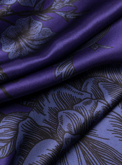 Elizabetta Isabella Silk Scarf Shawl in Indigo Blue - photo 5
