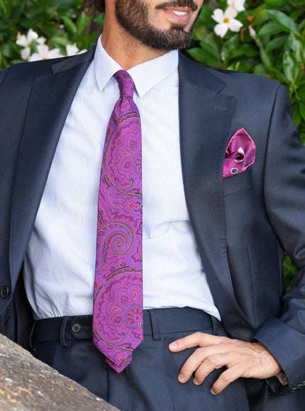 Elizabetta Cosimo Printed Madder Silk Tie