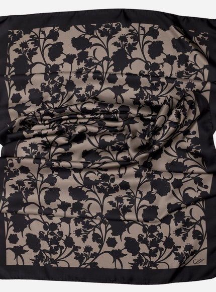 Elizabetta Regina Silk Scarf Shawl - Pearl Black
