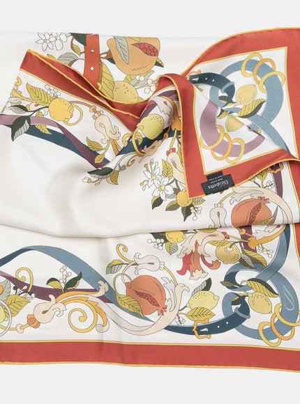 Elizabetta Anthea Silk Foulard - Ivory