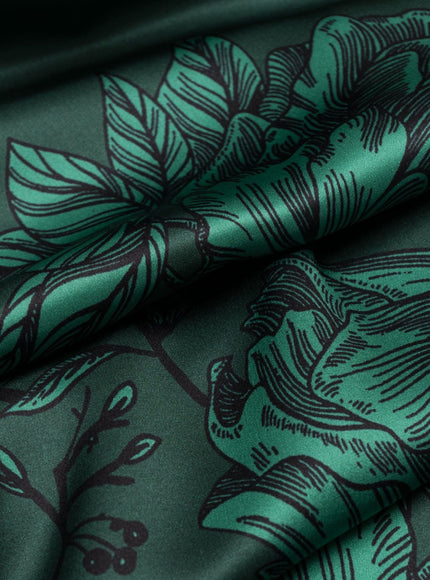 Elizabetta Isabella Silk Scarf Shawl in Malachite Green - photo 5