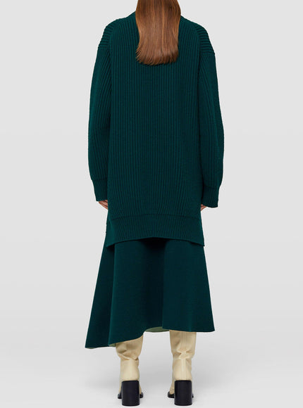 Jil Sander Asymmetrical Green Skirt - Ellie Belle