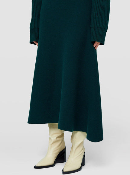 Jil Sander Asymmetrical Green Skirt - Ellie Belle