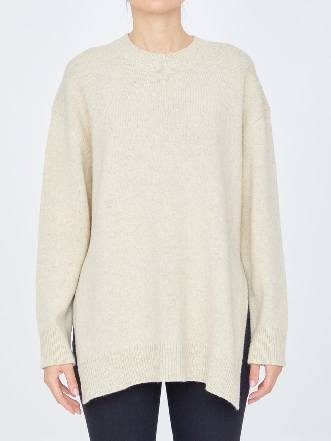 Jil Sander Beige Wool Jumper - Ellie Belle