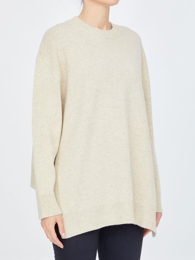 Jil Sander Beige Wool Jumper - Ellie Belle