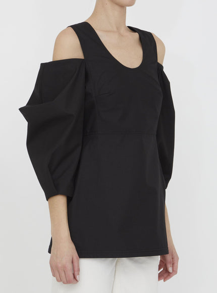 Jil Sander Cut-out Cotton Top - Ellie Belle