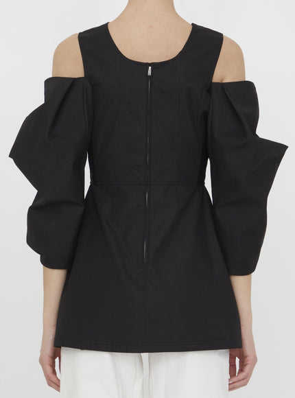 Jil Sander Cut-out Cotton Top - Ellie Belle