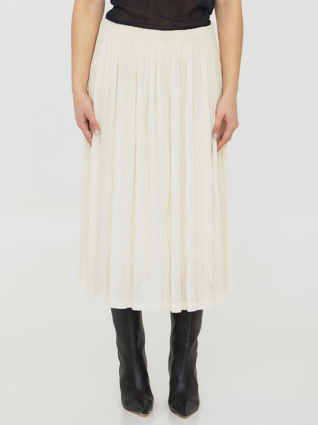 Jil Sander Pleated Midi Skirt - Ellie Belle