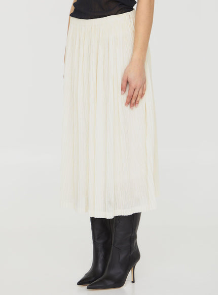 Jil Sander Pleated Midi Skirt - Ellie Belle