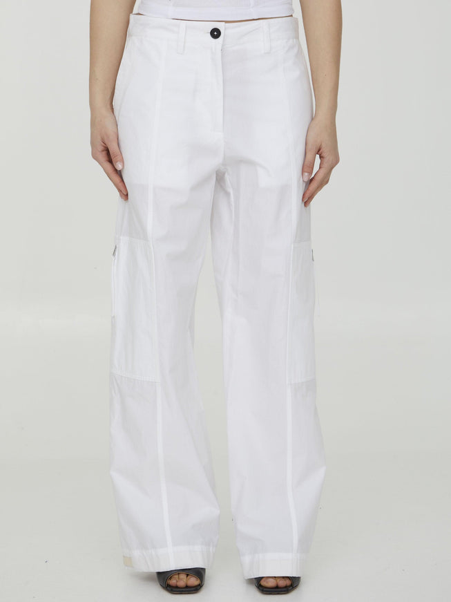 Jil Sander White Cotton Pants - Ellie Belle