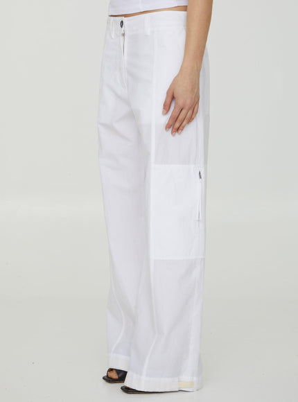 Jil Sander White Cotton Pants - Ellie Belle