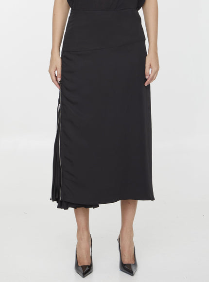 Jil Sander Zipped Midi Skirt - Ellie Belle