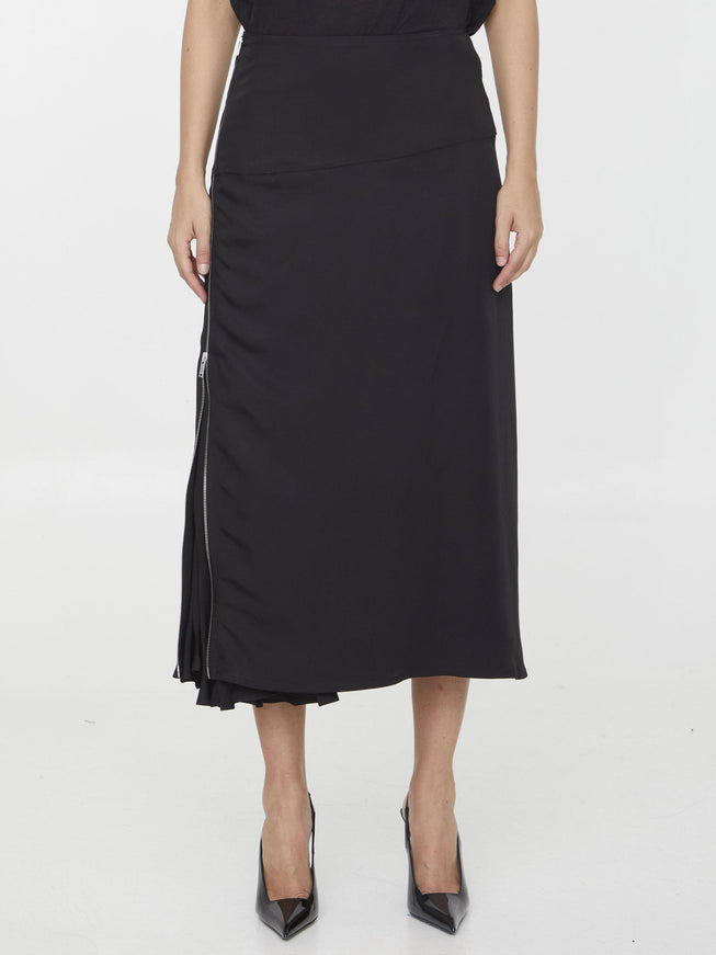 Jil Sander Zipped Midi Skirt - Ellie Belle